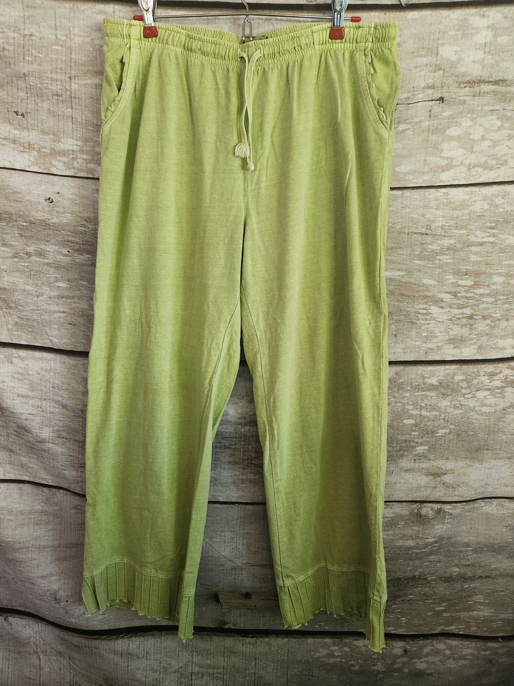 Lite Green Drawstring Casual Pants